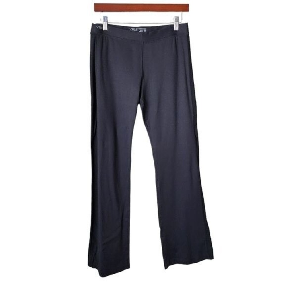 VICTORIAS SECRET VSX Y2K Grey Stretch Flare Pants Logo Booty Pull On M - Picture 3 of 8
